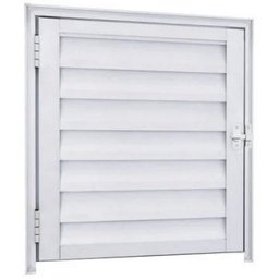 Porta Abrigo Alumínio Branco com Trinco - 80cm - 60cm - 1