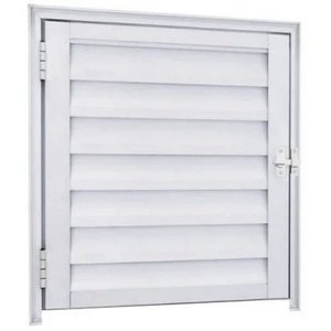 Porta Abrigo Alumínio Branco com Trinco - 80cm - 60cm