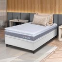 Ver imagem 1 de Conjunto Box Baú Branco Durban Cinza Espuma D28 Solteiro 88x188x64 - King House