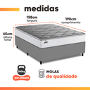 Ver imagem 3 de Cama Box Queen Real Max Force Softgel 158x198x65cm - Suporta até 200 kg por Pessoa