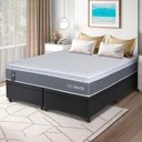 Ver imagem 1 de Conjunto Box Baú Preto Luanda Cinza Espuma D28 King 193x203x69 - King House