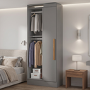 Ver imagem 2 de Modulo de Guarda Roupas Canto para Quarto Madrid Maxel