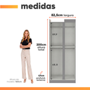 Ver imagem 3 de Modulo de Guarda Roupas Canto para Quarto Madrid Maxel