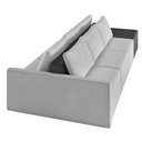 Ver imagem 7 de Sofá Ilha 3 Lugares Living 312cm Modulado Sala Lary Veludo/pu Pto K01 - D'Rossi