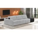 Ver imagem 2 de Sofá Ilha 3 Lugares Living 312cm Modulado Sala Lary Veludo/pu Pto K01 - D'Rossi