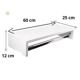 Melhor Cabideiro de Parede Tipo Arara Branco Suporte Roupas - 3