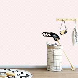 Papel de Parede Adesivo Bolinhas Brancas e fundo Pêssego 6m - 5