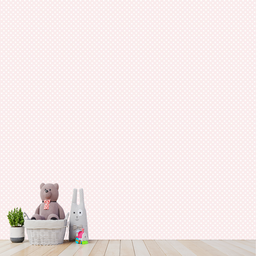 Papel de Parede Adesivo Bolinhas Brancas e fundo Pêssego 6m - 3