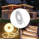 Ver imagem 1 de Fita Mangueira De Silicone Led Neon Flexível De Embutir Com 5M 12V 40W Com Iluminação Branco Quente 