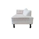 Ver imagem 5 de Recamier Decorativo Divã Amsterdã 147cm Lado Direito Linho Bege