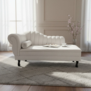 Ver imagem 2 de Recamier Decorativo Divã Amsterdã 147cm Lado Direito Linho Bege