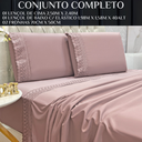 Ver imagem 4 de Conjunto Cama Casal Queen Size Lily 04 Pç Bordado 300 Fios:uva