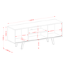 Rack Lis Pequeno e Compacto para Tv até 55":calacata e Off White - 4