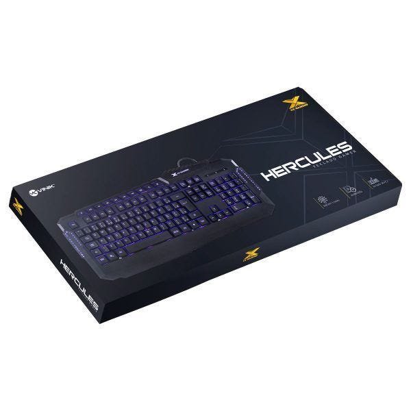 Teclado Usb Gamer Vinik Vx Gaming Hercules Com Multimidia Led 3 cores Preto - GT200 - 5