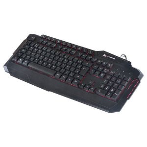 Teclado Usb Gamer Vinik Vx Gaming Hercules Com Multimidia Led 3 cores Preto - GT200