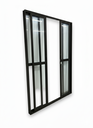 Ver imagem 3 de Porta Sacada 4 Folhas Aluminio Preto com Fechadura 2,10x1,50 Linha 25