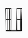 Ver imagem 4 de Porta Sacada 4 Folhas Aluminio Preto com Fechadura 2,10x1,50 Linha 25