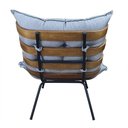 Ver imagem 3 de Poltrona Costela Decoração para Sala de Estar Linho Linho Cinza