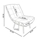 Ver imagem 4 de Poltrona Costela Decoração para Sala de Estar Linho Linho Cinza