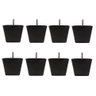 Kit 8 Pés para Sofa Rack Modelo Cadency Preto Trapézio Alt 6 Cm - 1