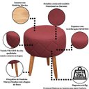 Ver imagem 6 de Kit Recepção 2 Poltronas 1 Namoradeira com Puff Resistente para Sala de Espera Decor Tecido Veludo