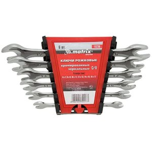 Jogo Chave Fixa 6 x 17 mm 6 Peças Cromada CrV - MTX