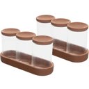 Ver imagem 1 de 2 Conjuntos de Porta Condimentos Potes de Vidro 500ml Tampa Rolha Lyor