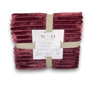 Manta Neo Mares Solteiro Neo Clássico Camesa 150x220 - Vinho