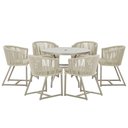 Ver imagem 1 de Mesa e 6 Cadeiras de Jantar Noronha Fendi E7 Trama Original Rami