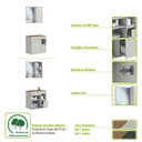 Ver imagem 3 de Conjunto Banheiro Gabinete Espelheira 2 Portas 1 Gaveta Suspenso 60cm Multimóveis Crart-CON011.Grat