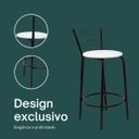 Ver imagem 4 de Kit 4 Banquetas para Bancada Flórida Preta 60cm Cozinha Gourmet Balcão Ilha Piscina Área de Lazer