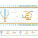 Ver imagem 1 de Faixa Infantil Avião e Helicóptero- Kit 2 unidades
