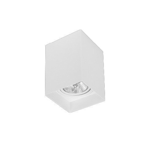 6 Spot Plafon Sobrepor Branco Ar70 Quadrado Direcionavel Gu10 Lup01