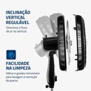 Ver imagem 3 de Ventilador de Coluna Mondial Super Power 6 Pás 140w 40cm Preto e Prata Vsp-40c-nb - 127v