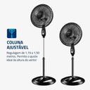 Ver imagem 2 de Ventilador de Coluna Mondial Super Power 6 Pás 140w 40cm Preto e Prata Vsp-40c-nb - 127v