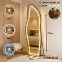 Ver imagem 2 de Espelho Orgânico Led Touch 170x70cm Moldura Corpo Inteiro Closet Quarto Salão Hall de Entrada