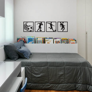 Quadros Esportes Decoração Futebol Skate Basquete Outros Mdf:futebol