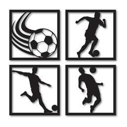 Quadros Esportes Decoração Futebol Skate Basquete Outros Mdf:futebol - 2