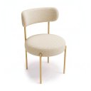 Ver imagem 6 de Cadeira Sala de Jantar Margara Kit 4 Aço Dourado Napoli D03 - D'Rossi