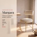 Ver imagem 2 de Cadeira Sala de Jantar Margara Kit 4 Aço Dourado Napoli D03 - D'Rossi