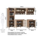 Ver imagem 4 de Cozinha Completa 5 Peças Espaço Micro-ondas e Tampo Lari Luciane Móveis
