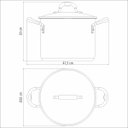 Ver imagem 6 de Caldeirão Tramontina Astro Aço Inox Tampa de Vidro 30 Cm 15,2 Litros