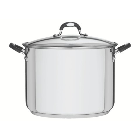 Caldeirão Tramontina Astro Aço Inox Tampa de Vidro 30 Cm 15,2 Litros