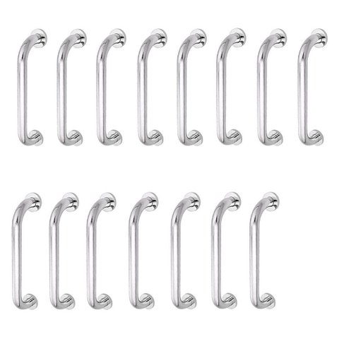 Alça de Apoio Barra Inox 30cm Kit 15 Unidades Acessibilidade Idoso Gestante Criança Suporte