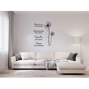 Adesivo Parede Motivação - Frase Sorria Converse Ajude Ame