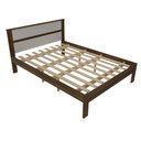 Ver imagem 2 de Cama de Casal para Colchão 138 X 188 Cm Multimóveis Cr35009 Nogal/branca