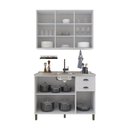 Ver imagem 5 de Armário Cozinha Modulada Compacta Americana 100% MDF 120cm Provence Multimóveis Crink-CPT001