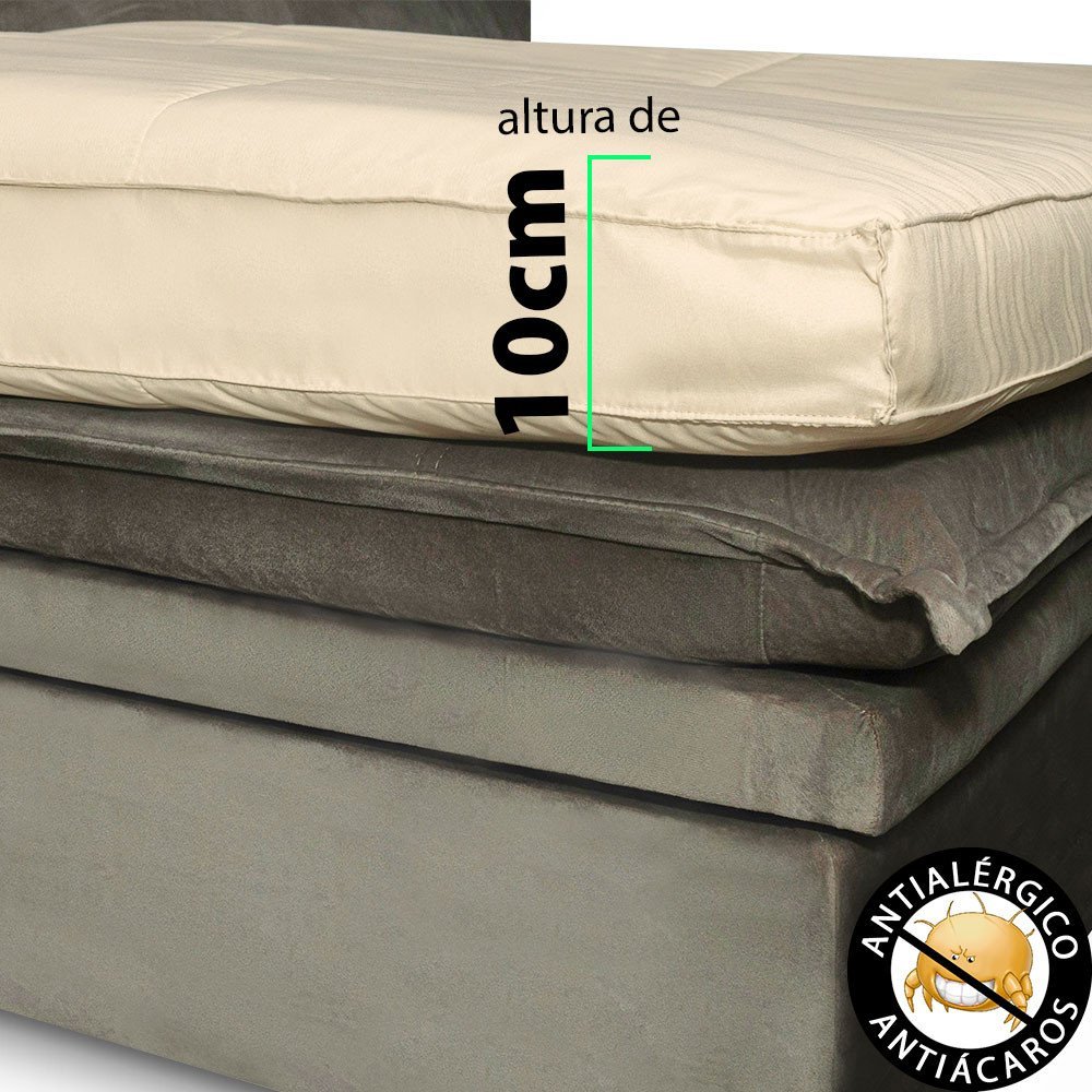 Pillow Top para Sofá Retrátil e Reclinável Fibras Macias Almofada 90x180cm Bf Colchões - 5