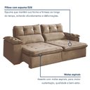 Ver mais imagens de Sofa Retratil e Reclinavel Toronto 290cm 4 Lugar Kc Rei de Casa Veludo Bege