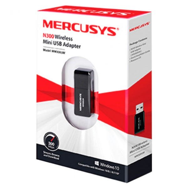 Mini Adaptador USB Wireless N300 300 Mbps - MW300UM - Mercusys - 3